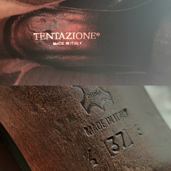 TENTAZIONE point toe brown italian booties - Picture 5 of 6